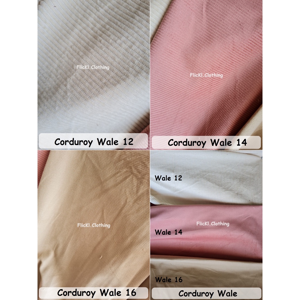 Bahan Kain Corduroy Katun Kain Corduroy Premium Tebal Jeans Denim Corduroy Berbulu Harga 0.5Meter 50Centimeter