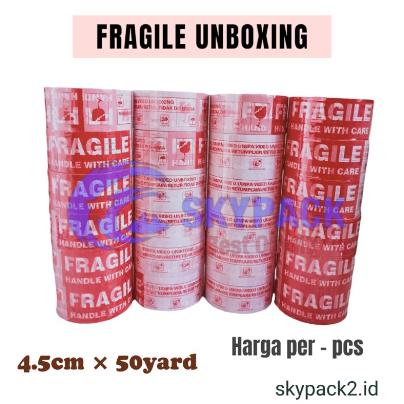 

「Skylo」Lakban Fragile Video Unboxing 4.5cm x 50y/Solasi SKYPACK Fragile 2 Inch/50yard
