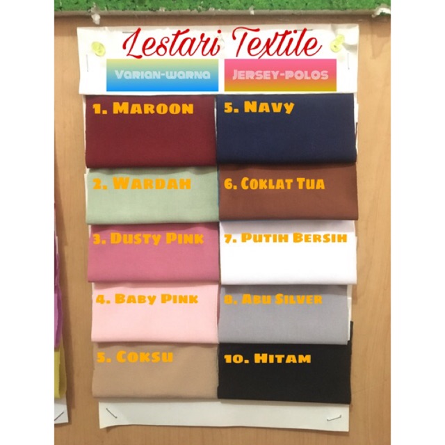 [Harga 1Kilo] Kain Jersey ITY /  Korea Polos