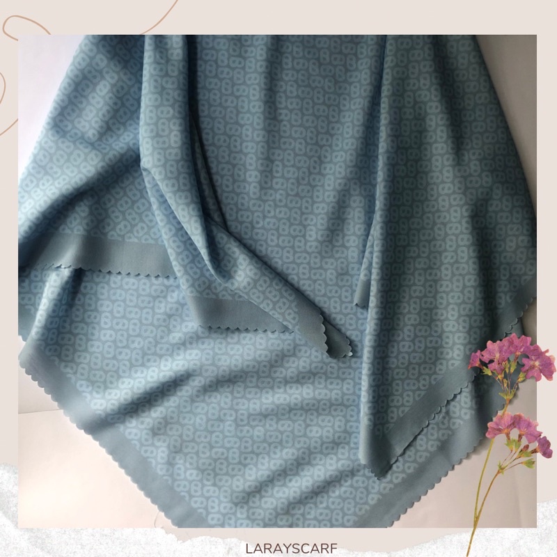 Hijab Voal Motif Button Premium Tosca Soft