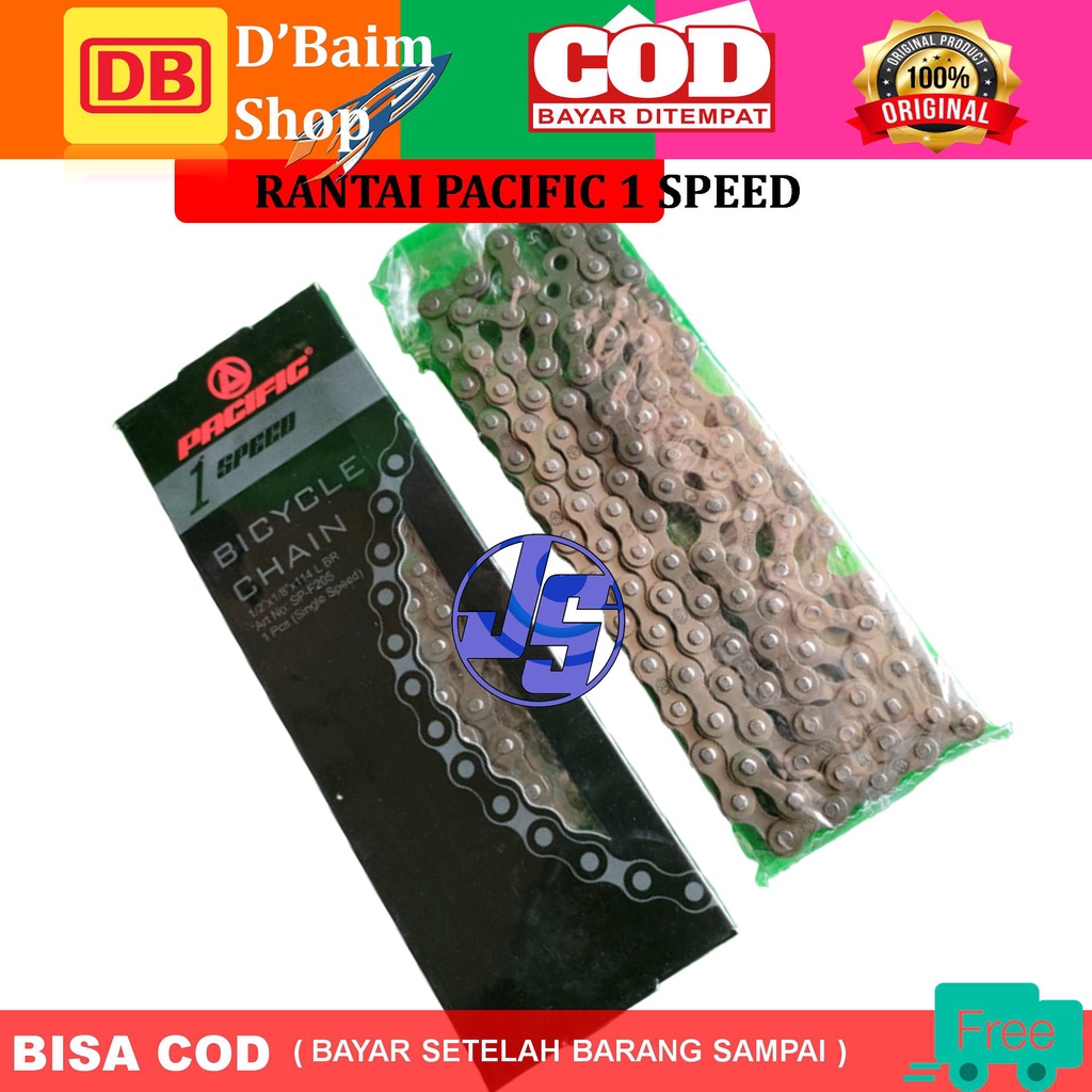 Rantai Sepeda Pacific 1 Speed SP-F205 Rante Sepeda