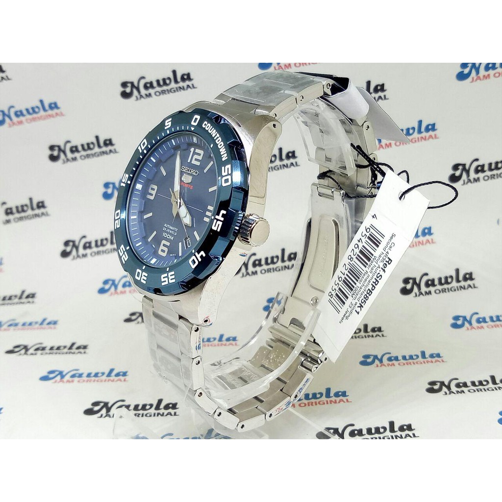 Seiko 5 Sports SRPB85K1 Blue Dial Countdown - Jam Tangan Pria SRPB85