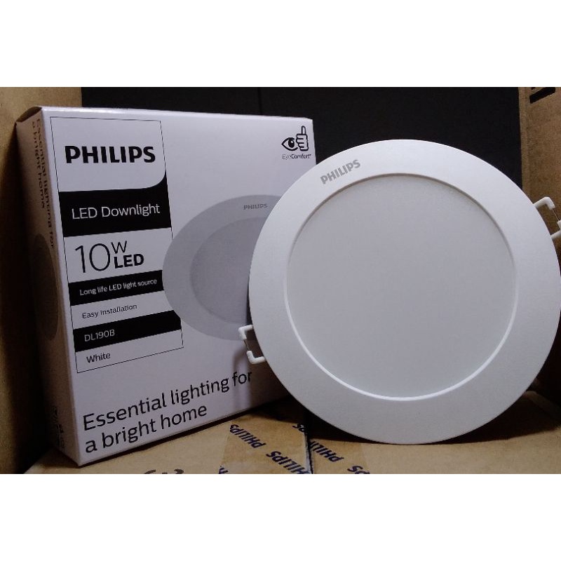 Downlight LED Philips NEW Eridani 10 Watt Warna Putih (6500k) &amp; Kuning (3000k)