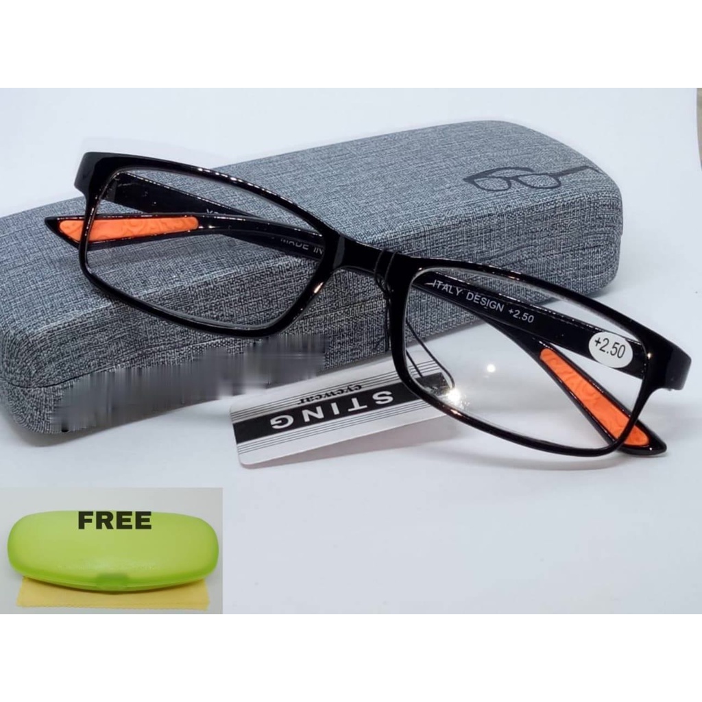Kacamata Baca Kacamata plus +1.00 sampai + 4.00 lentur Anti Patah Kacamata Elastis free box dan lap