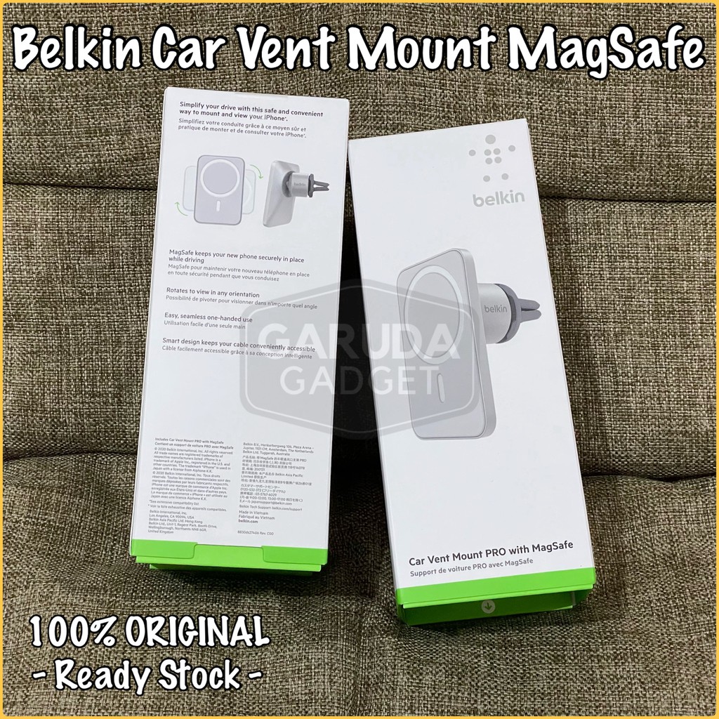 Belkin Car Vent Mount PRO with MagSafe Apple Holder Air Vent Mobil AC iPhone 15 14 13 12 Pro Max Min