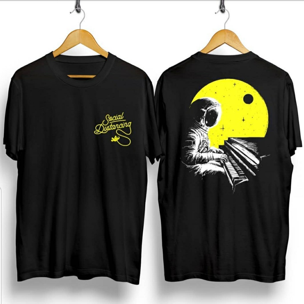 BAJU ATASAN KAOS PRIA DISTRO JF SOCIAL DISTANCING DB COTTON COMBAT 30S