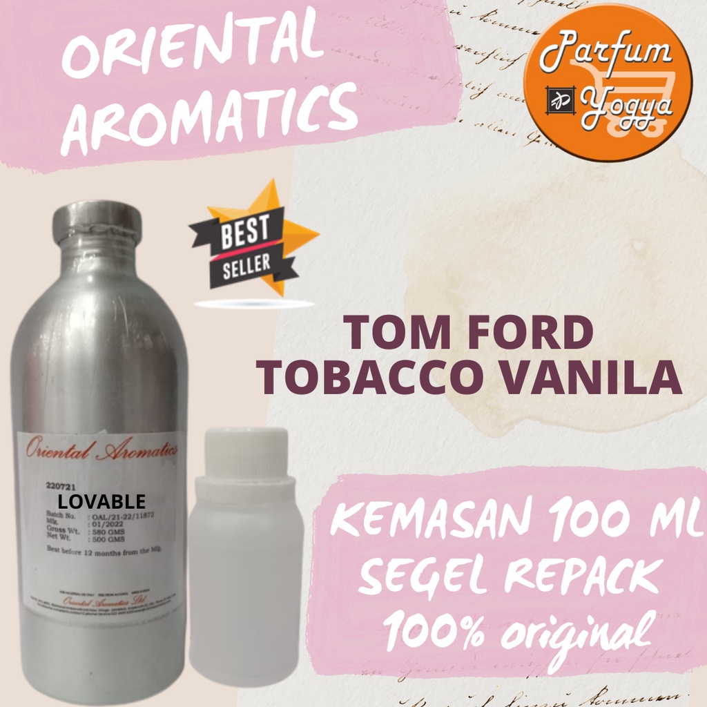 BIBIT PARFUM MURNI ORIENTAL AROMATICS TOM FORD TOBACCO VANILA 100 ML| REPACK