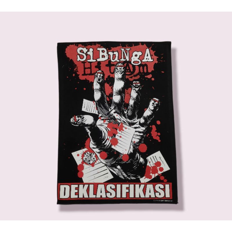 BACKPATCH BAND BUNGA HITAM