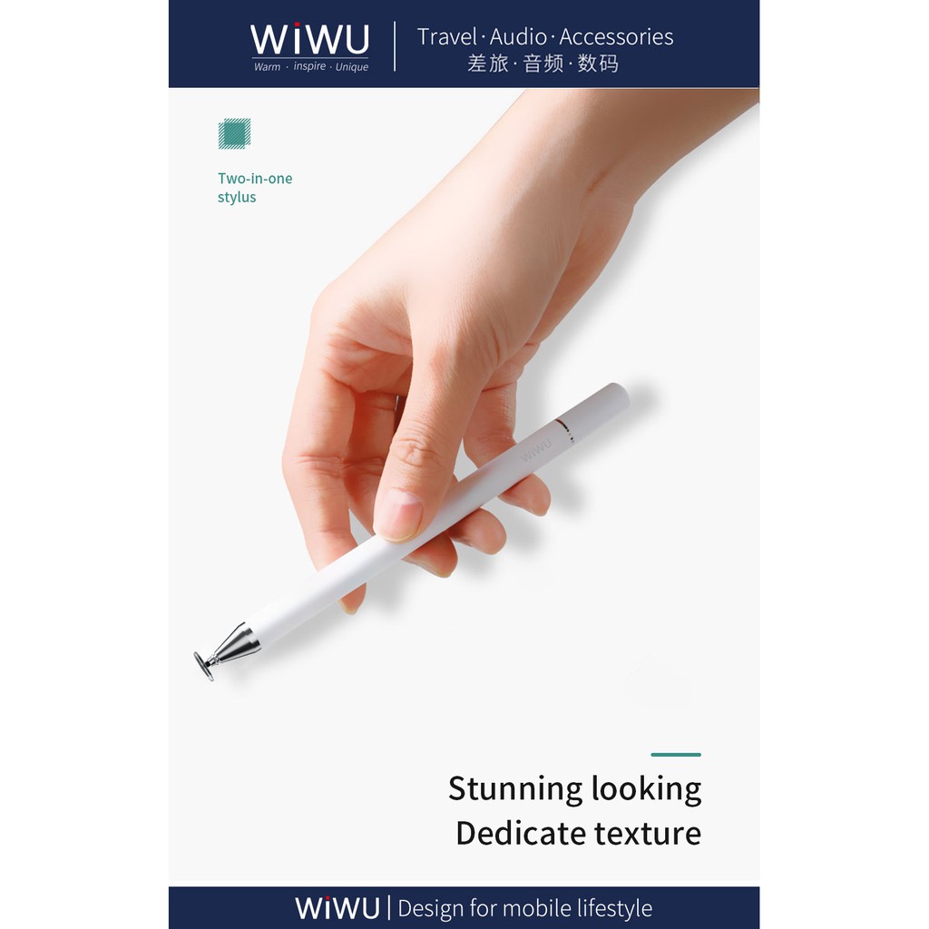 WIWU PENCIL ONE - 2 in 1 Passive Capacitive Pen and Ballpoint Pen