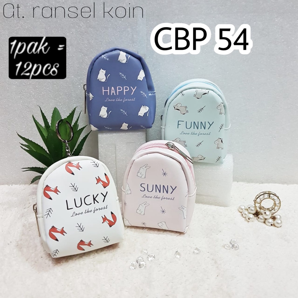 dompet koin ransel tas mini gantungan kunci CBP54 love the forest