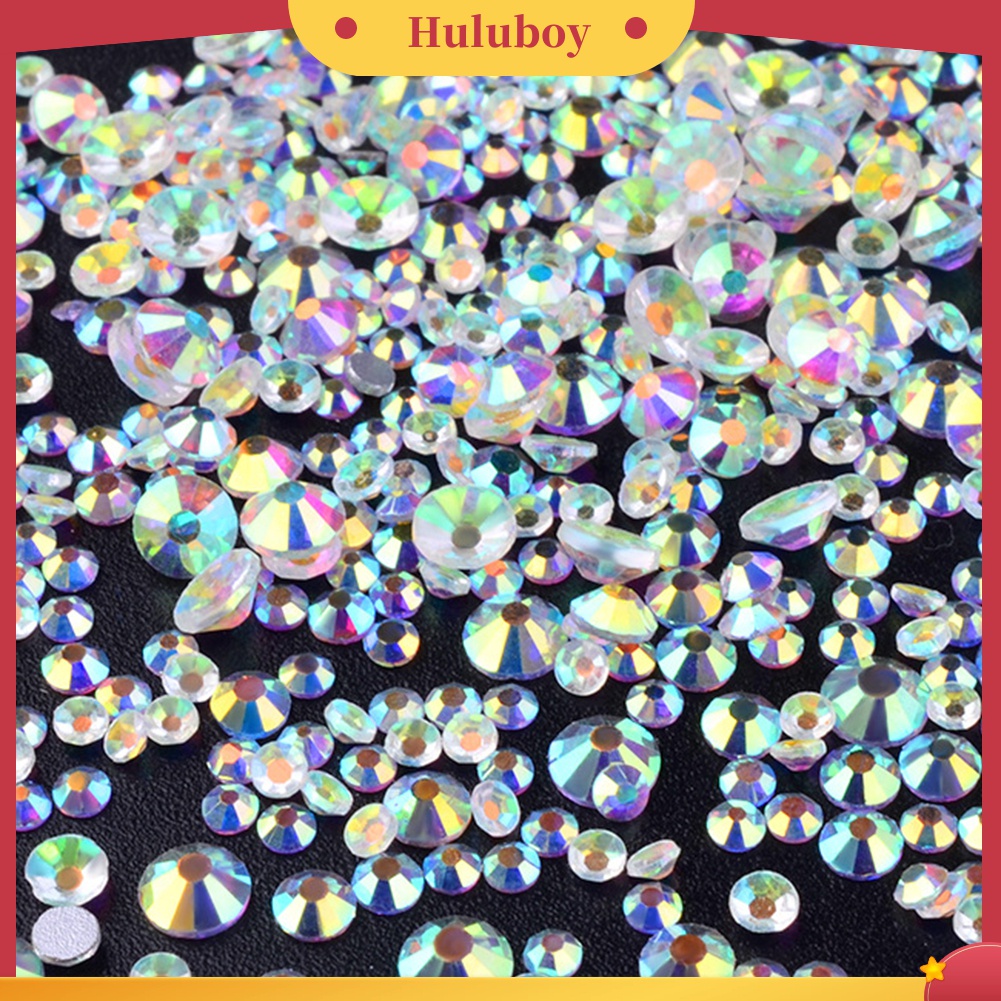 Huluboy Huluboy♡ 300pcs Berlian Imitasi Glitter Warna-Warni Untuk Dekorasi Manicure