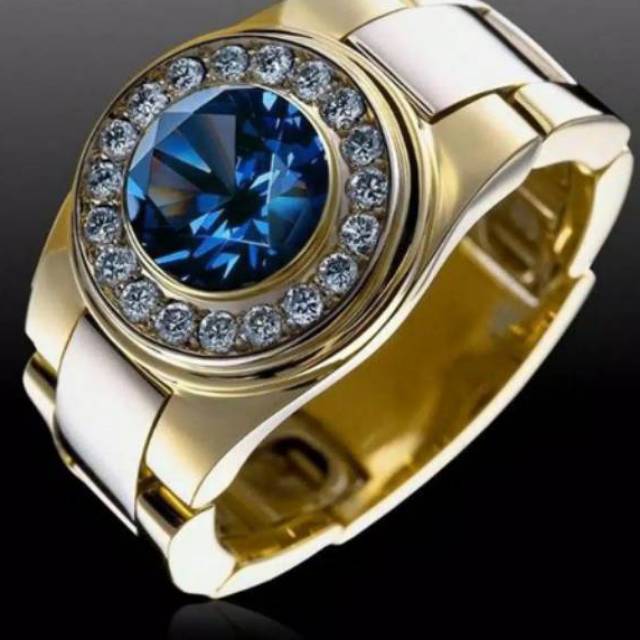 CINCIN PRIA PERMATA BIRU | CINCIN BERCAK API BIRU TQR-E.3B