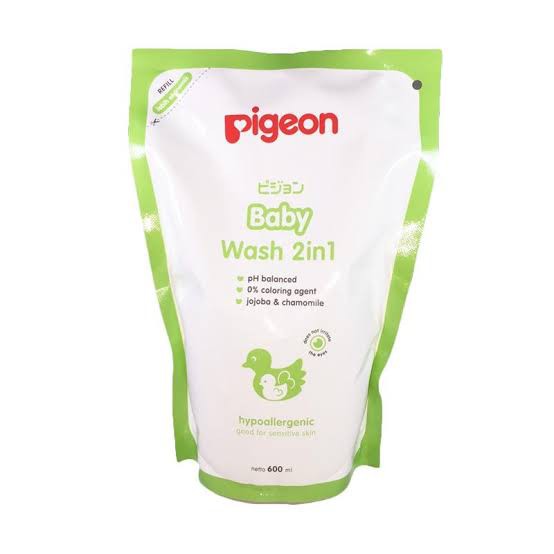 Pigeon Baby Wash 2in1 Chamomile Refill 600ml - Sabun Bayi Pigeon