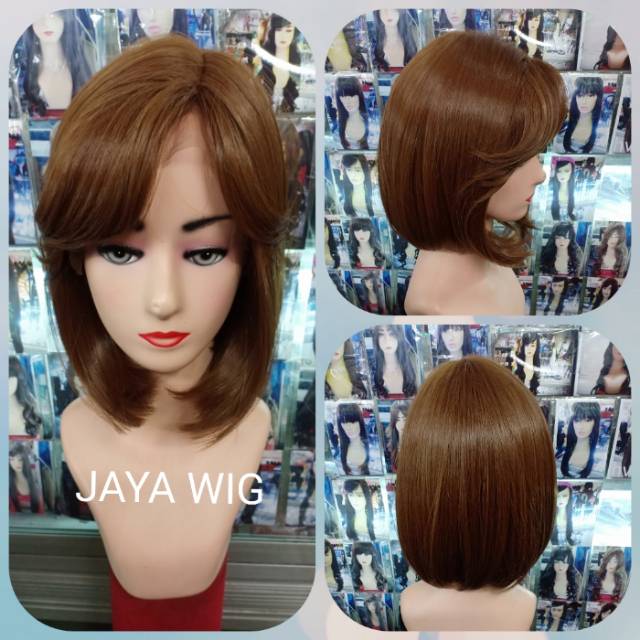 LACE WIG BOB PENDEK /RAMBUT PALSU /WIG PENDEK