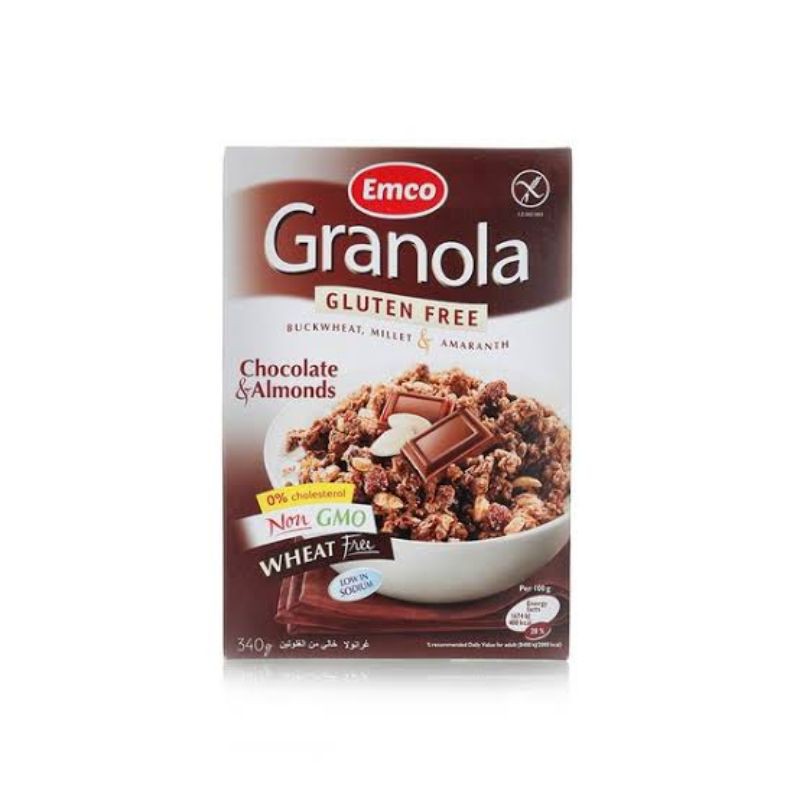 

emco Granola gluten free choco & almond 340 gr