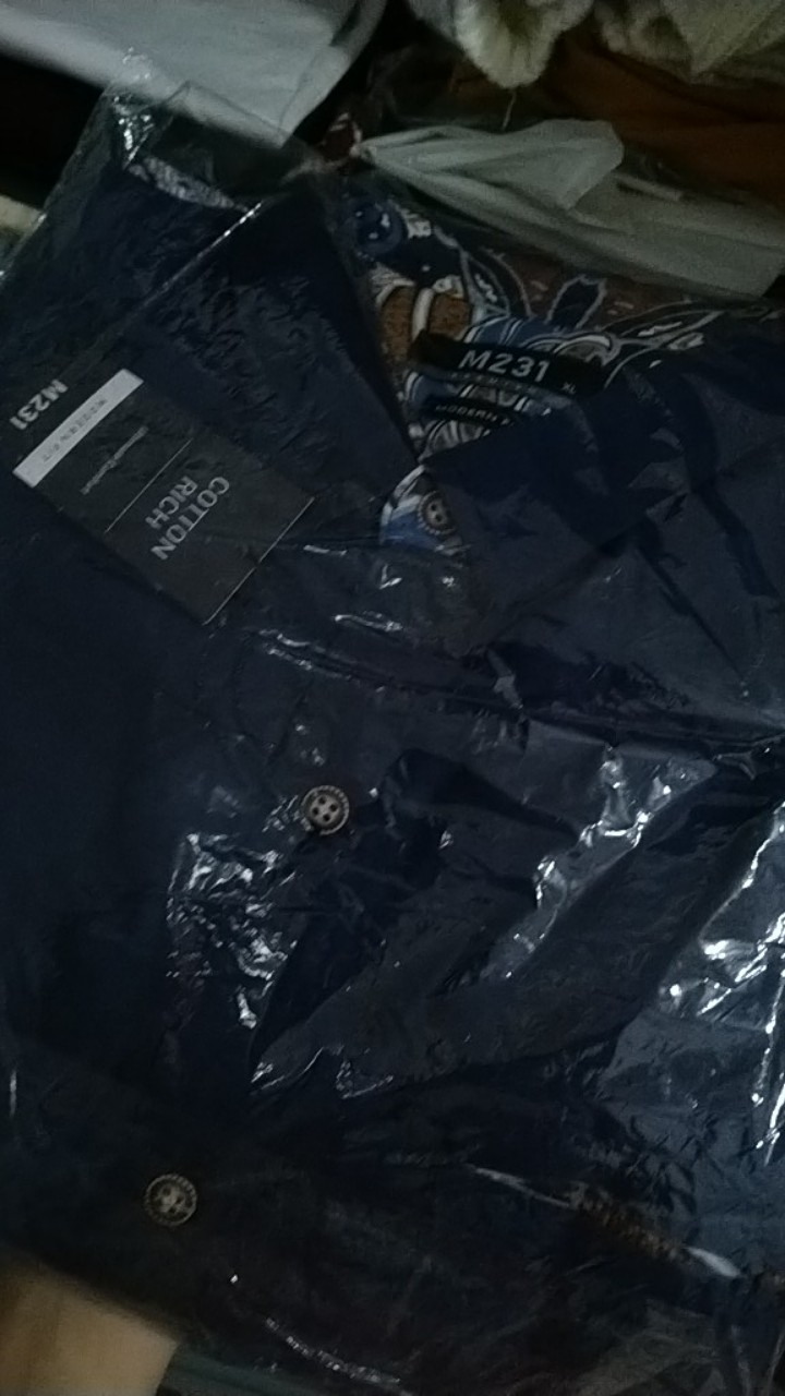 M231 Kemeja Pria Batik Pendek Navy 1727