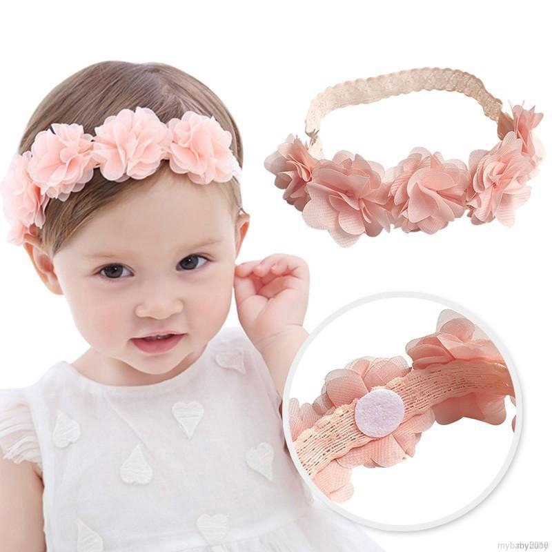 Aksesoris Rambut Bandana dengan Hiasan Bunga Warna Pink Aksesoris Rambut Bandana dengan Hiasan Bunga Warna Pink