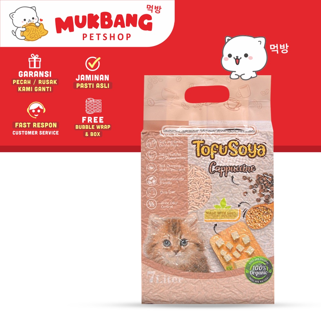 Markotops Tofu Soya Clump Litter 7L Pasir Kucing Gumpal Organik 7 Liter Clump Cat Litter Pasir Gumpal Wangi