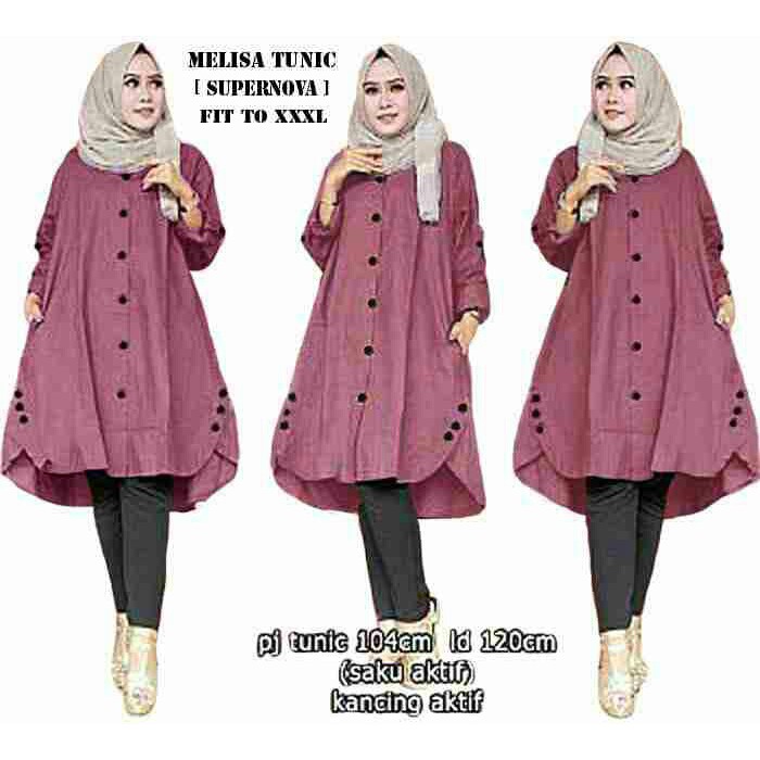 QFS TUNIK MELISA / FIT TO XL / BAHAN SUPERNOVA / BEST QUALITY