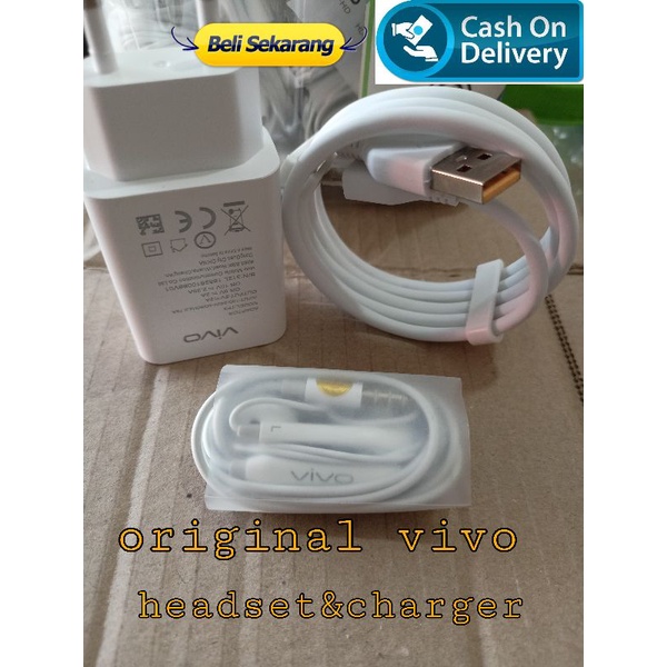 Paket Hemat Casan Vivo Y02 Bonus Henset Charger Vivo FASTCHARGING Hedset Vivo Y36 Hanset Hansfree Vi