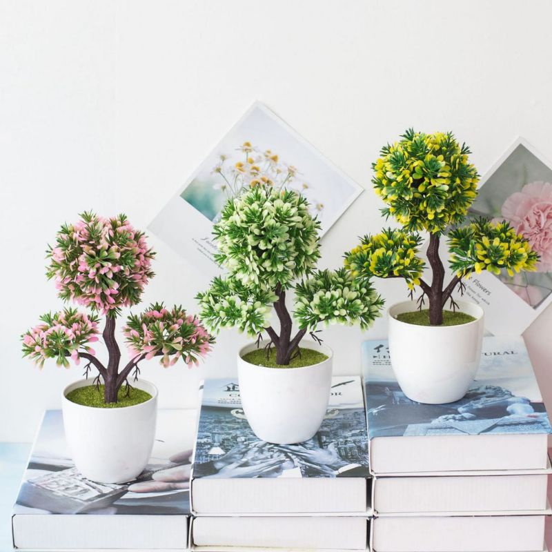 tanaman hias bonsai plastik dekorasi minimalis bunga plastik