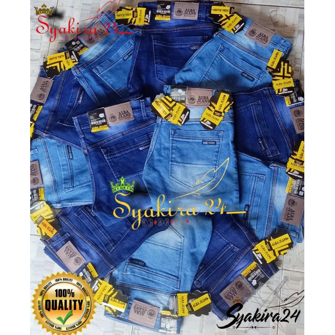 ALBA JEANS HIGH QUALITY CELANA PANJANG PRIA CELANA JEANS PANJANG PRIA