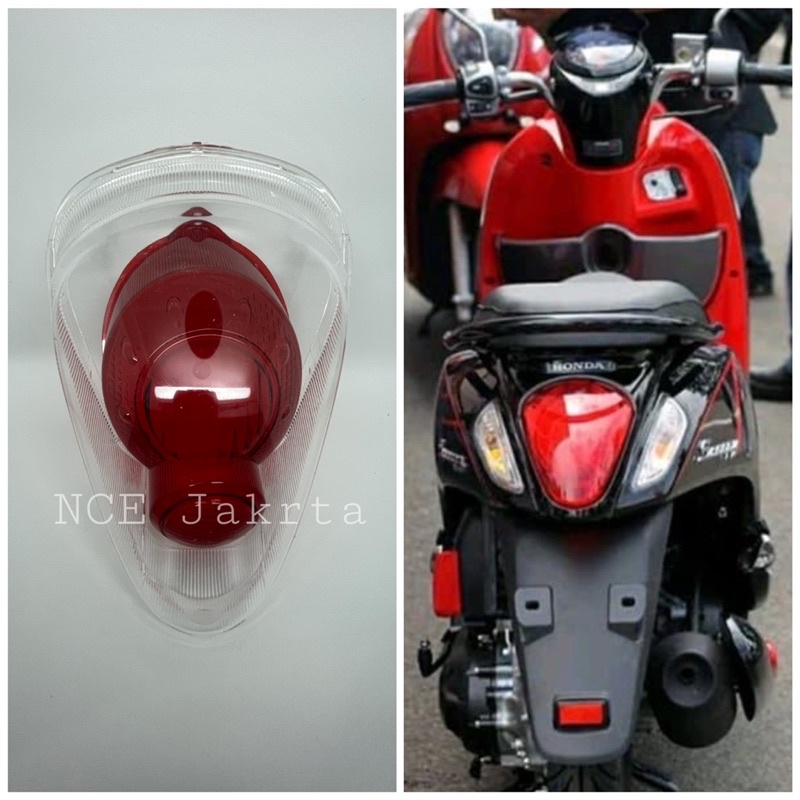 MERK WIN MIKA KACA LAMPU BELAKANG STOPLAMP SCOOPY FI 2013 2014 2015 2016