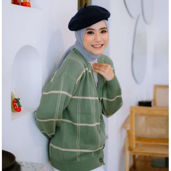 MITCHEL KNIT CARDIGAN - RAJUT KARDIGAN / RAJUT WANITA/  RAJUT KOREAN STYLE