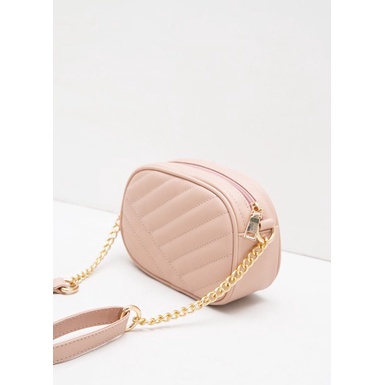 Sophie Rachel Quilted Sling Bag Dusty Pink