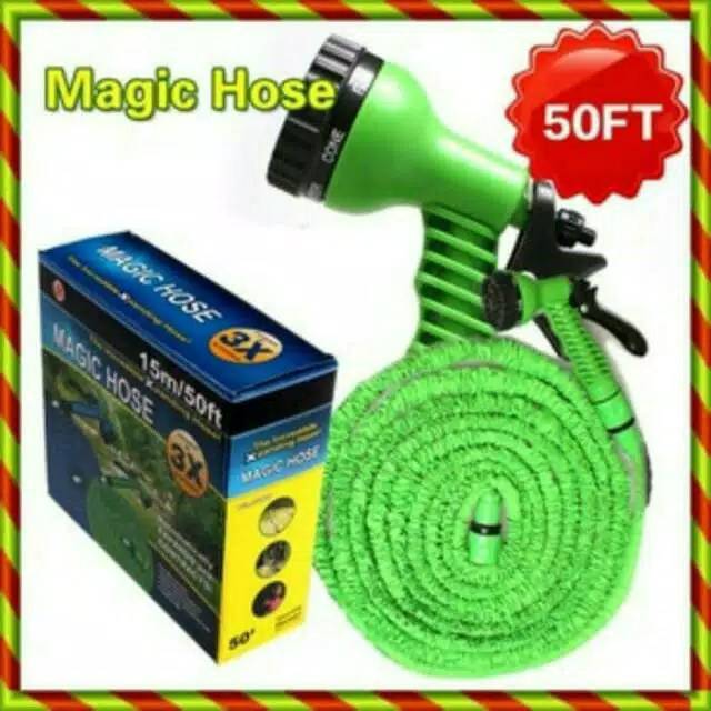 Selang magic xhouse-kepala selang air fleksibel - spray gun wash - semprotan air