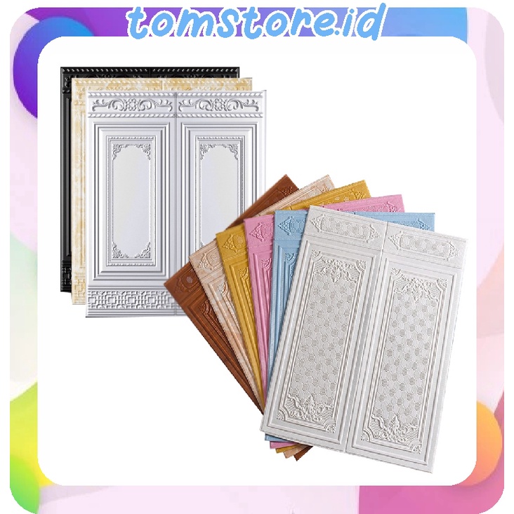 TOMSTORE.ID Wallpaper Dinding 3D Foam Motif Pintu Batik 90 x 35cm Tebal 6mm | Wallpaper Walfoam 3D W
