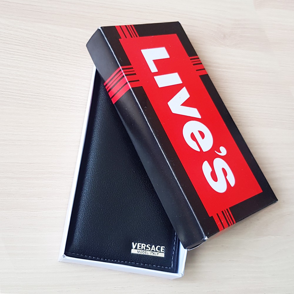 SHOPEE 6.6 SUPER SALE!! Vercase Dompet Panjang Fashion Ver-001 Kulit PU Original Import - Black+ Box