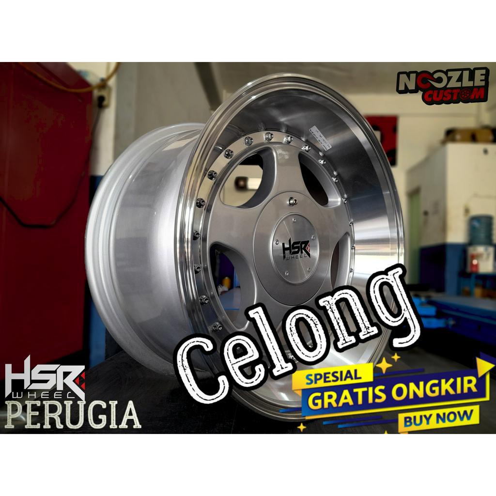 VELG MOBIL CELONG R15 TYPE PERUGIA HSR RING 15 BELANG BAUT 4 Paket Ban 195 60 R15