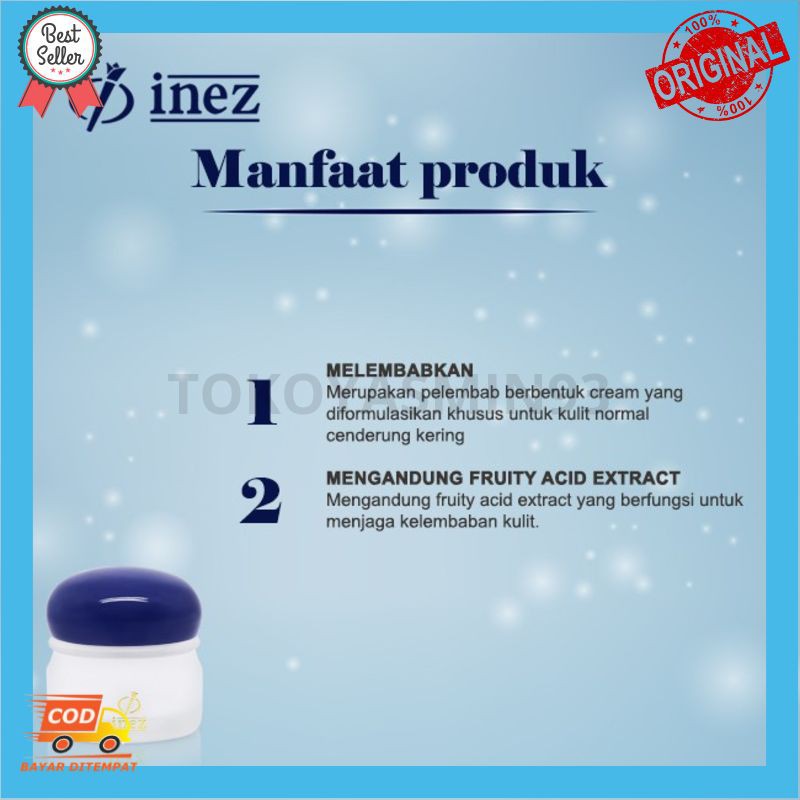 Inez Beauty Lightweight Moisturizing Cream Murah