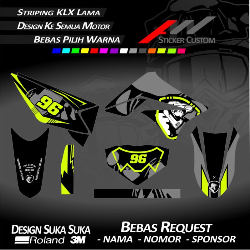 STRIPING STIKER KLX LAMA - KLX 150 LAMA DESAIN CUSTOM