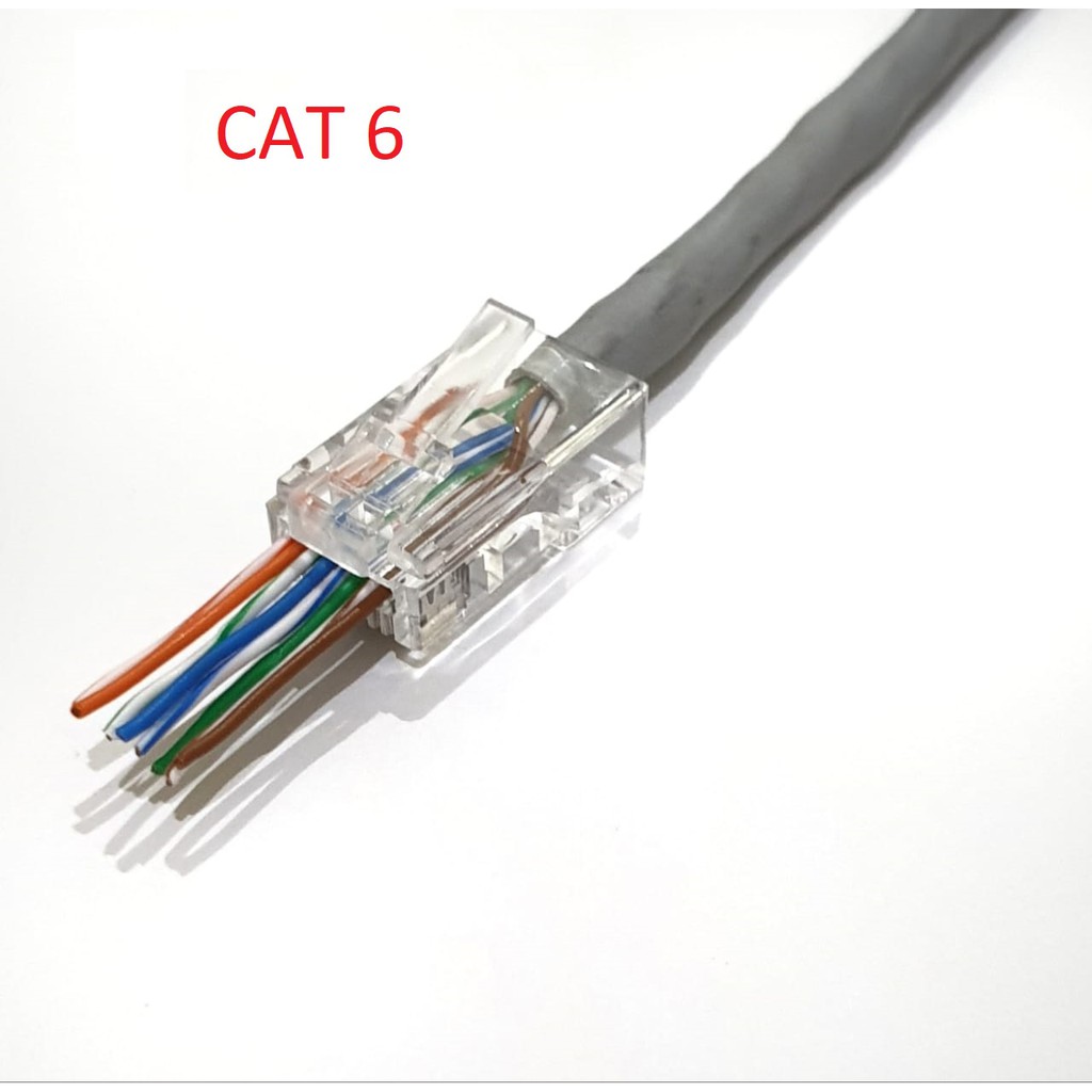 Konektor RJ45 CAT5 Easy Crimp Anti gagal Connector RJ45 CAT 6