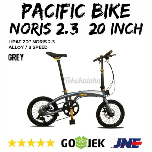 Dijual Sepeda Lipat Pacific Bike Noris 2.3 Alloy 20 inch Seli Black Rainbow Grey Yellow Folding Unit