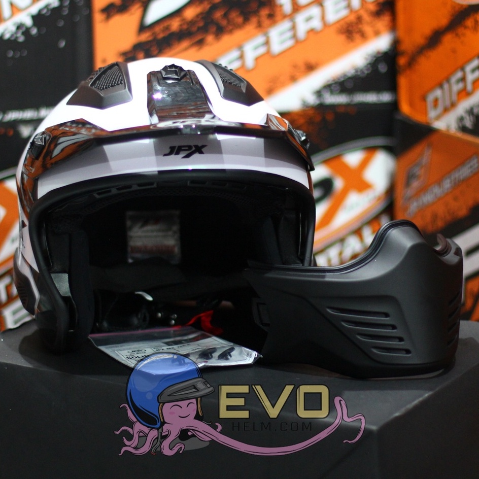 HELM JPX MX 726-R SOLID GLOSS (ONGKIR TERMURAH 2KG)