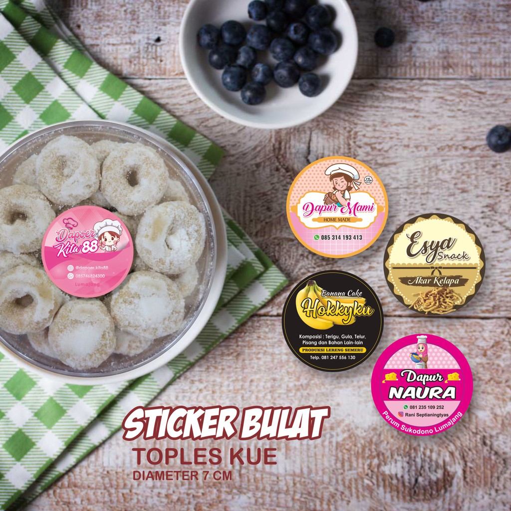 

sticker kue lebaran bentuk bulat