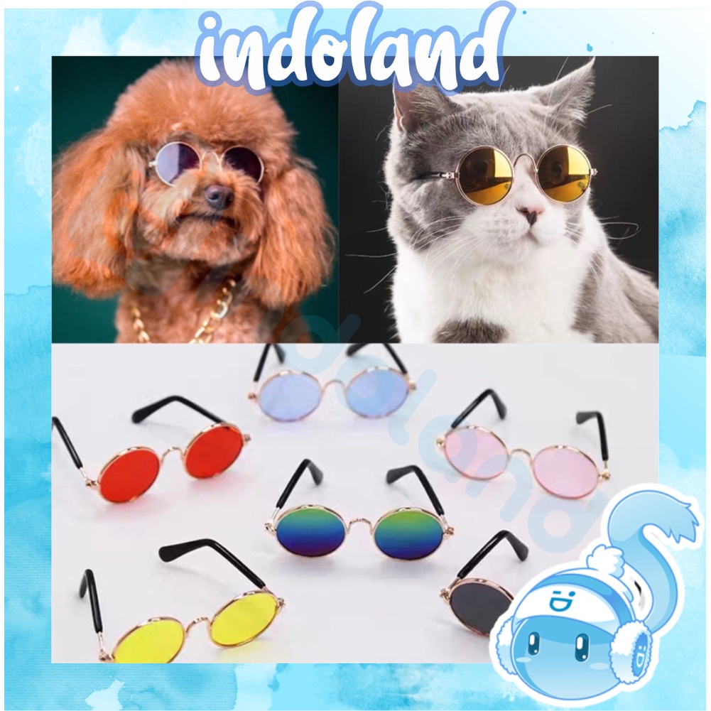 ☀ INDOLAND ☀ (Promo)Kacamata Keren Untuk Aksesoris Properti Foto Anjing Dan Kucing Peliharaan G010
