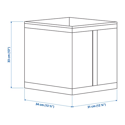 5KUBB Kotak isi 3 pcs, putih, 31x34x33 cm