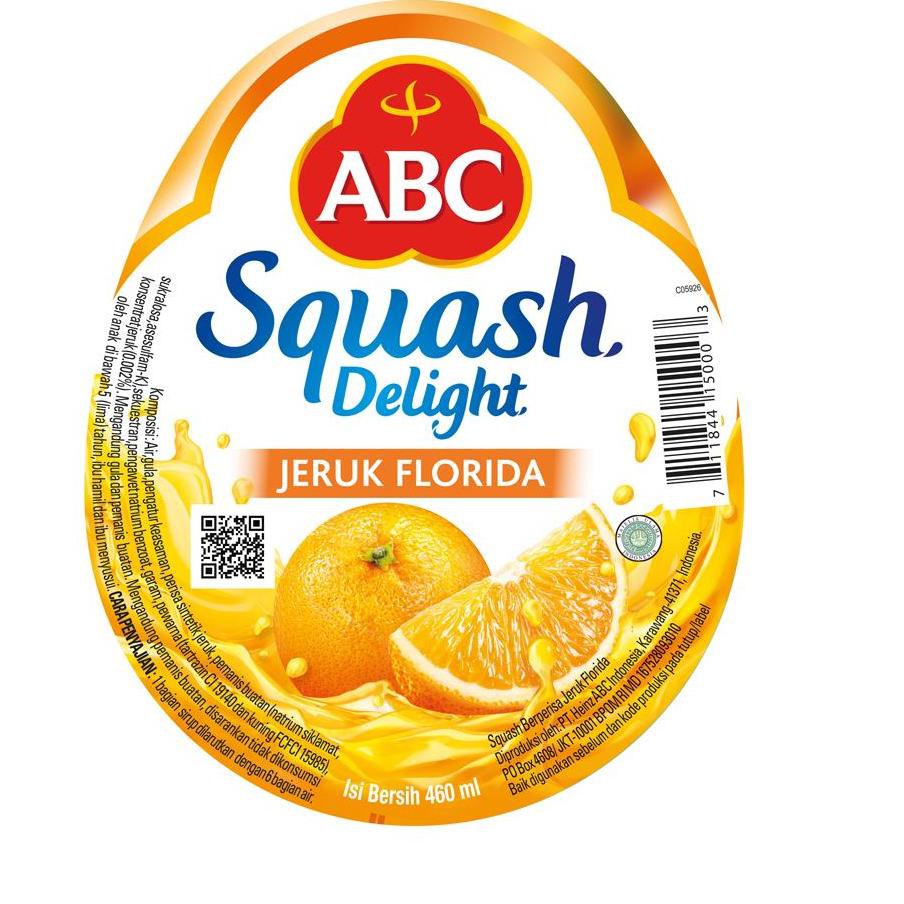 

[ TERLARIS ] ABC Sirup Squash Delight Jeruk Florida 460 ml - Multi Pack 6 pcs