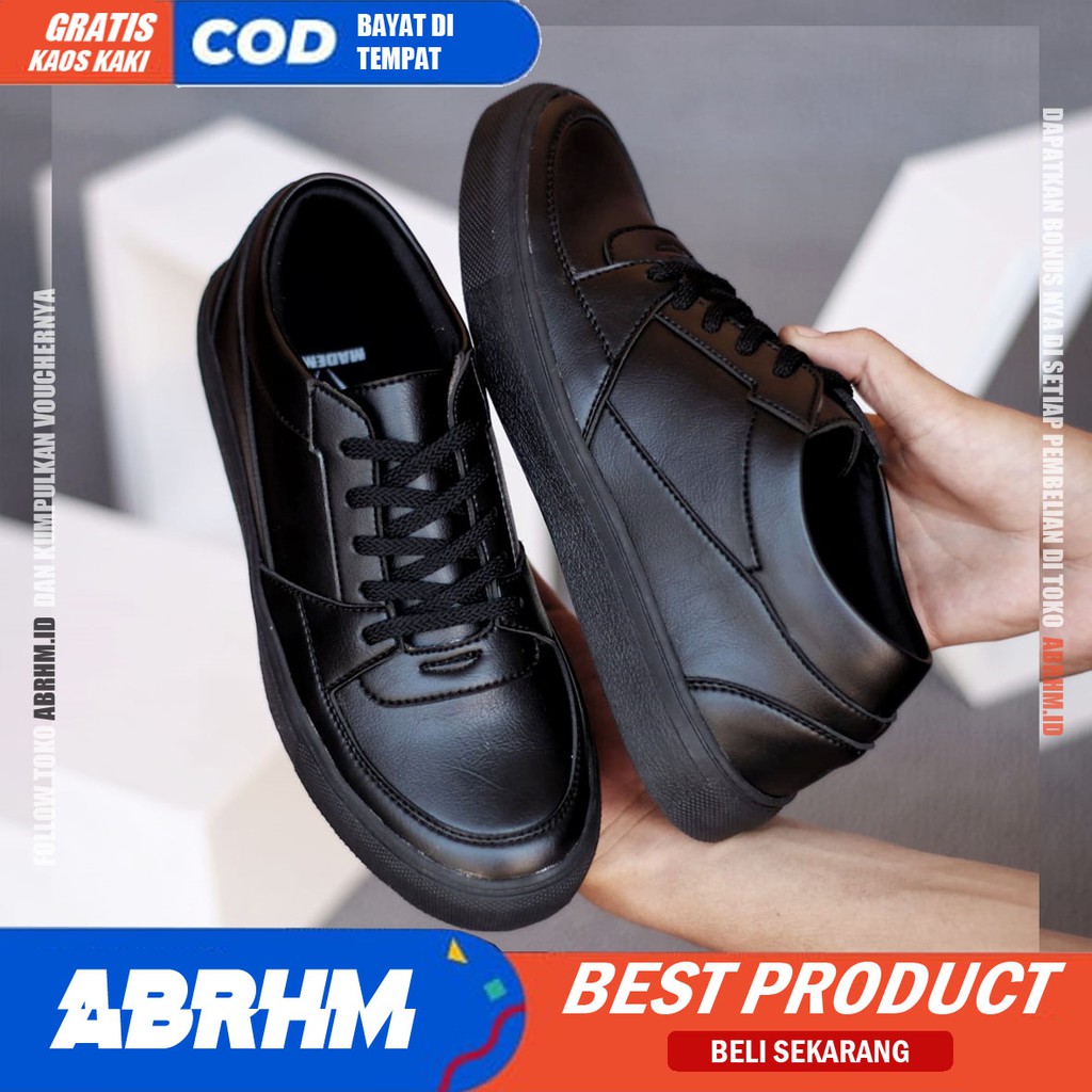 ROBERT- Sepatu Sneakers Pria Sepatu Pria Casual Kulit Syntetic Premium Sepatu Kasual Semi Formal Kerja Kuliah Kondangan Sepatu Gaya Santai Keren Kekinian Murah Terlaris