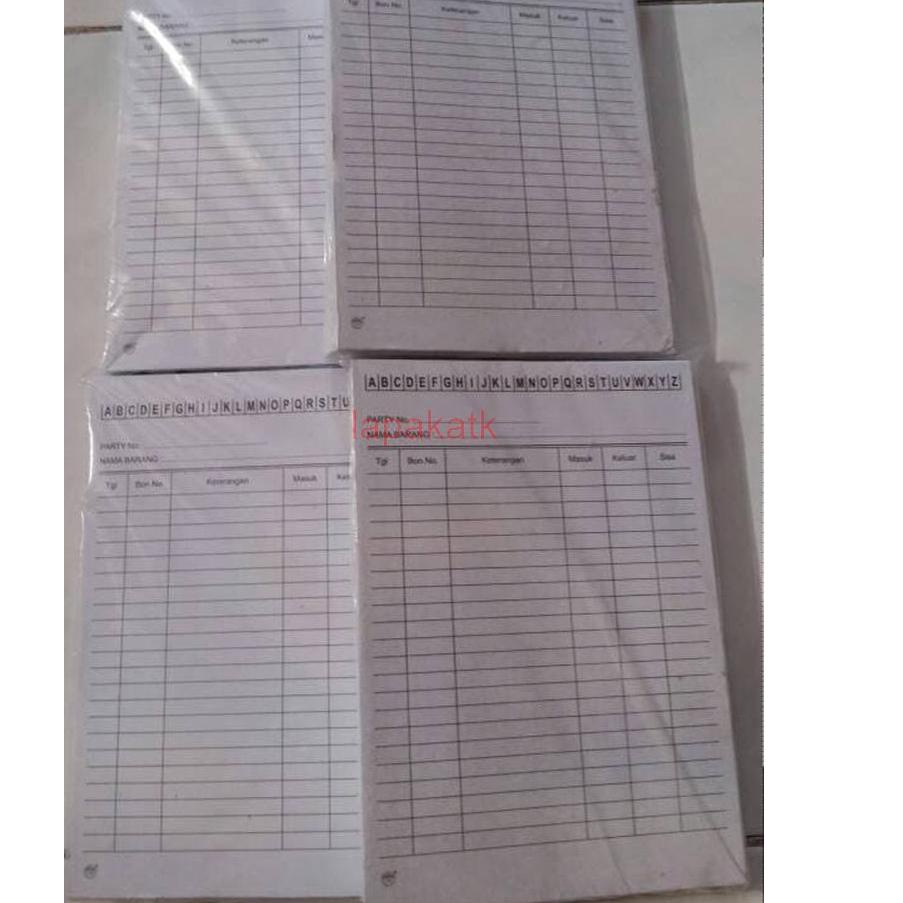 

New Kartu stok persediaan kecil / Stock card kuarto,.