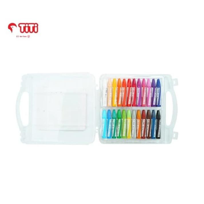 

Hj3Code TITI JOYKO OIL PASTEL / KRAYON MINYAK TI-P-24S / 24 WARNA / COLOURS COLORS CRAYON ANAK SET T