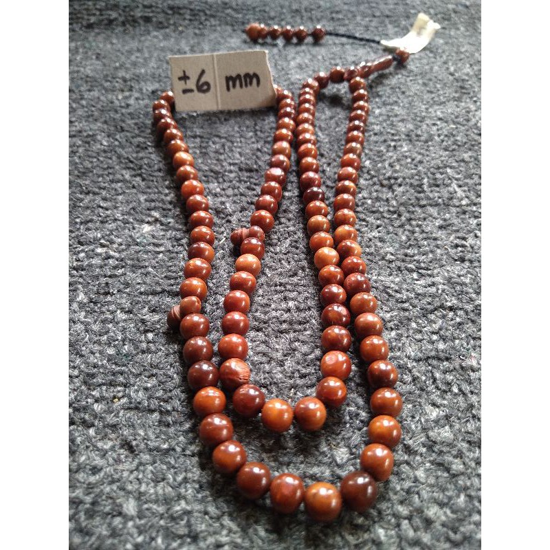 tasbih kokka bulat polos ± 6 mm ( 6mm ) 99 butir