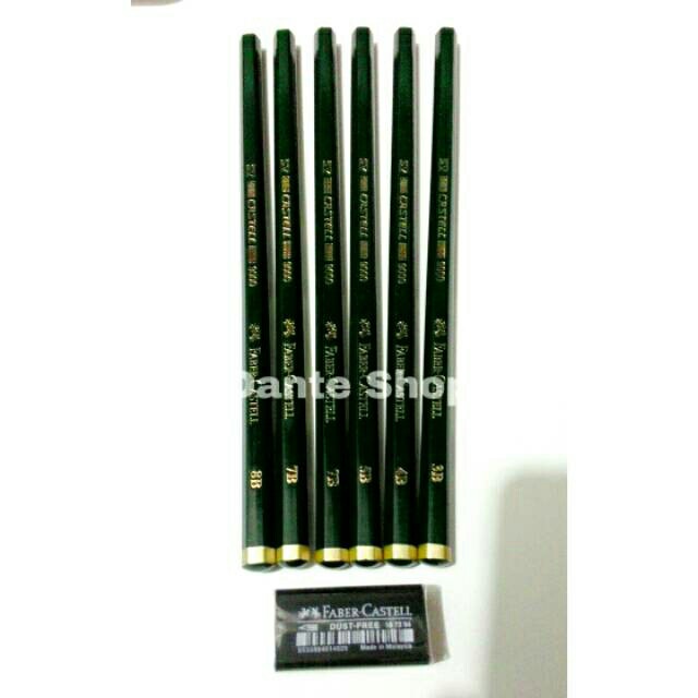 

tulis-alat-paket- paket menggambar pensil faber castell 3b 4b 5b 6b 7b 8b dan penghapus -paket-alat-
