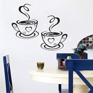  Stiker  Dinding Desain  Cangkir Kopi  untuk Dapur Shopee 