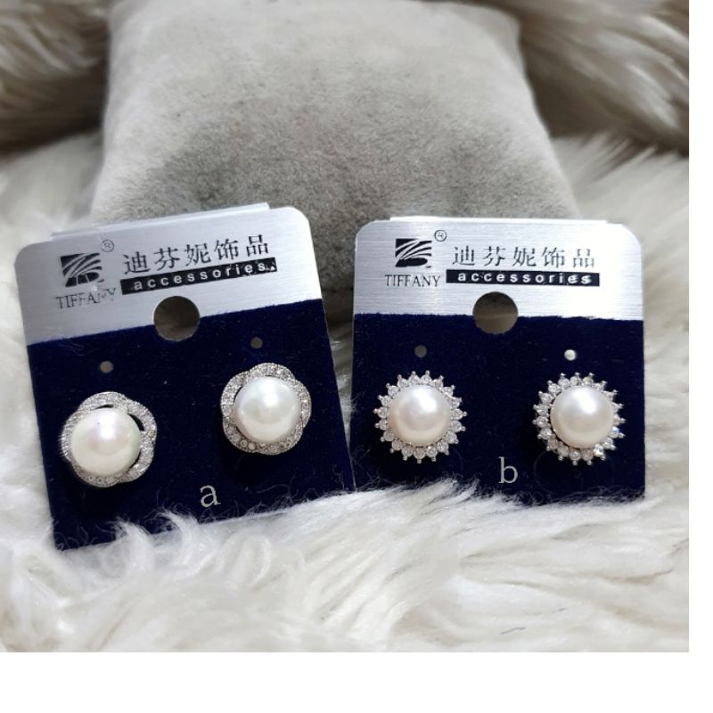 Anting Silver925 perak Premium Quality Anti karat anti alergi Earring Pearl 9188