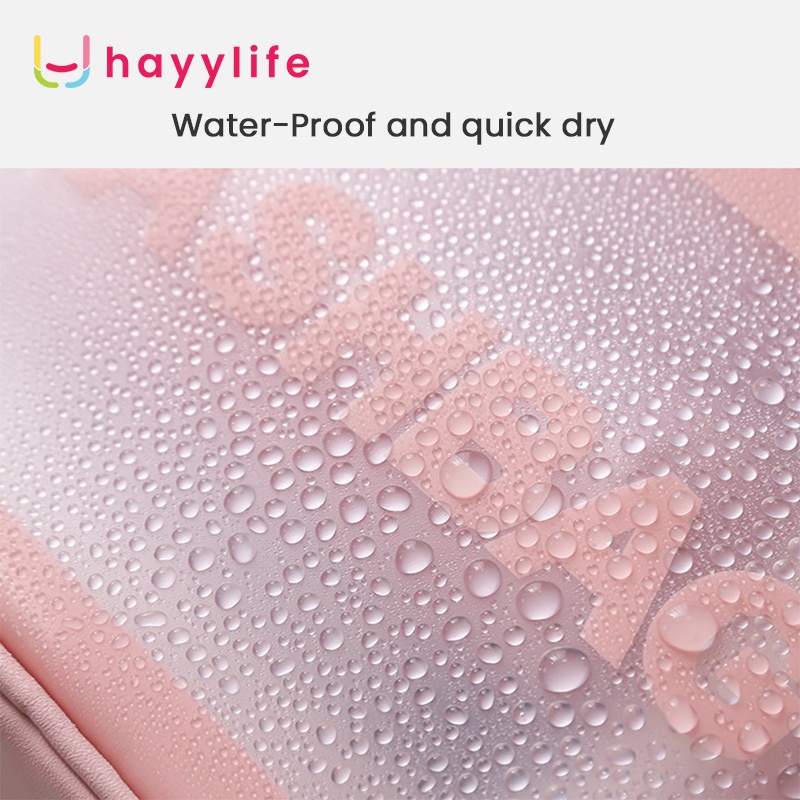 Select X Hayylife Tas Women Travel Waterproof - Tas Kosmestik Pleksibel Tahan Air WashBag HL-AGB610